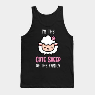 The Cute Sheep In The Family Funny Animal Kids Tank Top